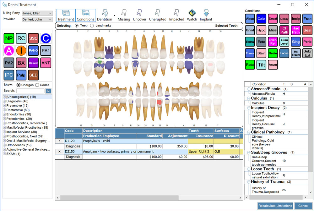 Standard Dental Chart